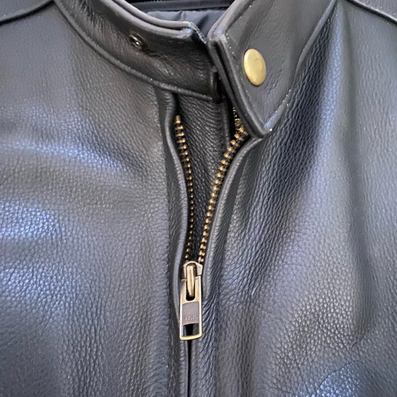 U.S. Made CO. Leather Motorcycle Jacket Size 44 - Picture 7 of 12